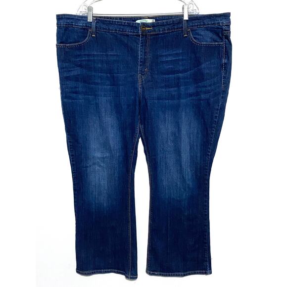 Levis Bootcut 590 Jeans Women 24S Flap Pockets Classic Western 25x28.5 Dark Wash - Picture 2 of 8